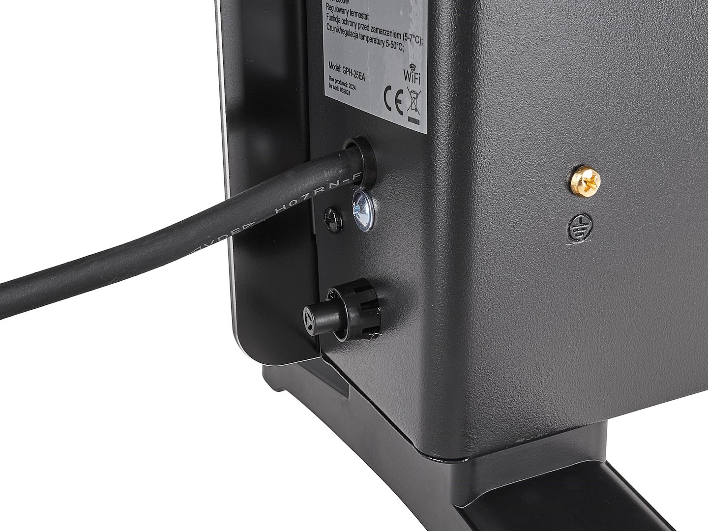 Grzejnik konwektorowy szklany czarny z LCD, pilotem sterowania i WiFi 2500W (1) 7