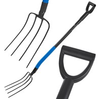 4-tine digging fork with 135cm steel d-handle