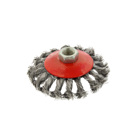 Szczotka druciana boczna pleciona 100mm M14 (100)