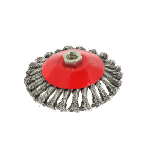 Szczotka druciana boczna pleciona 125mm M14(60)