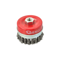 Steel Twisted Knot Wire Cup Brush 100mm M14 + band