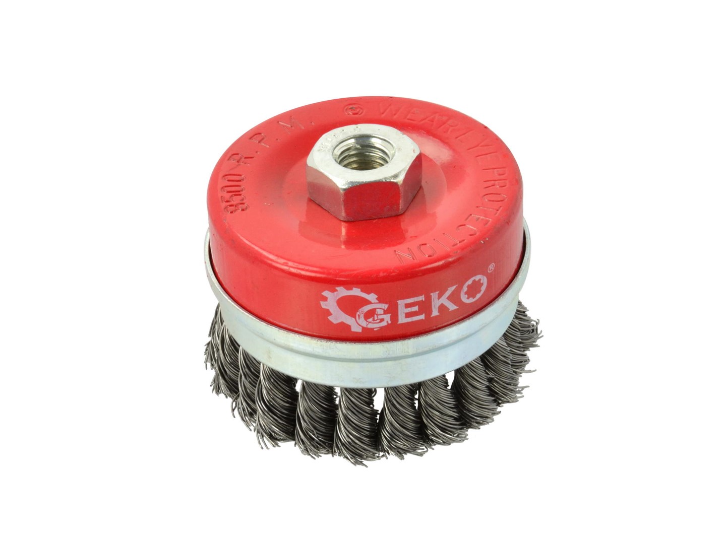 Steel Twisted Knot Wire Cup Brush 100mm M14 + band