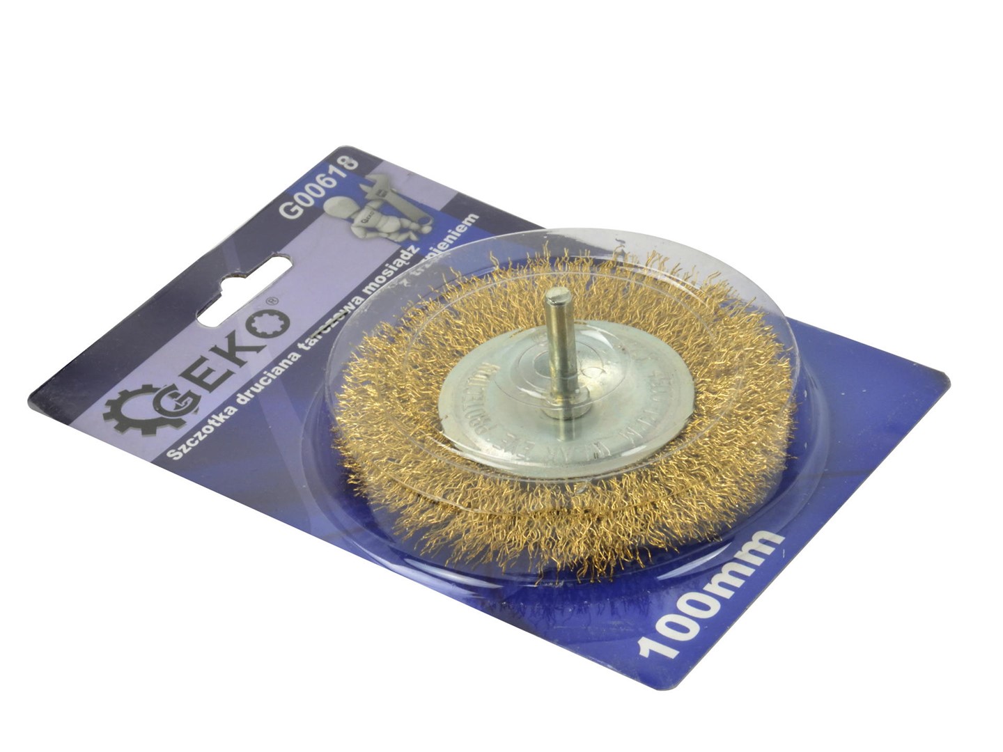 Brass Crimped Wire Wheel Brush 100mm Shaft 6mm