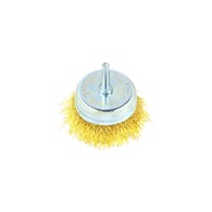 Brass Coated Steel Wire Cup Brush 75mm for Drills 6mm