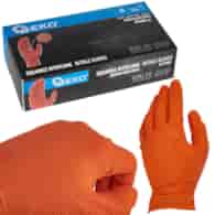 Rękawice nitrylowe SOLID GRIP 50szt. r. M pomarańczowe (10)