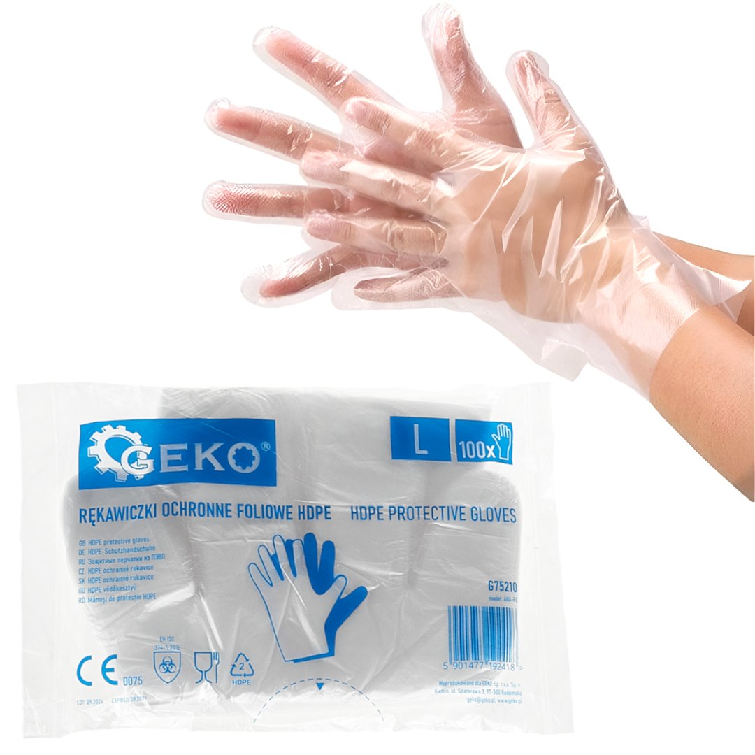 HDPE protective gloves 100pcs