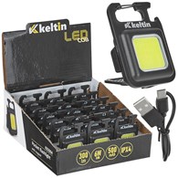 Latarka mini – kieszonkowa z magnesem LED COB 6W 500mAh 300lm IPX4 – kartonik wystawowy (18/216)