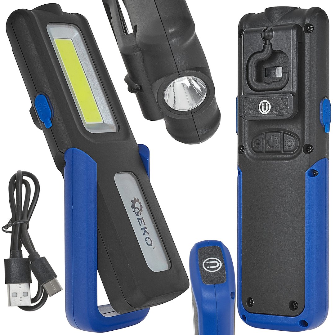 Powerbank darbnīcas lampa ar magnētu un gaismas regulējumu LED COB 5W + 3W 2000mAh 400lm IP44