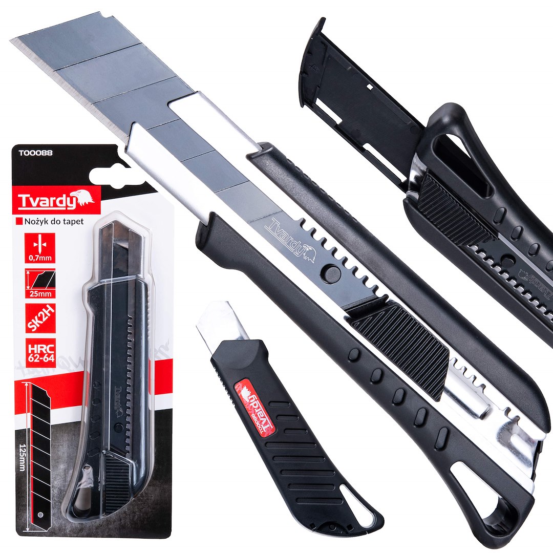 Nożyk do tapet 125x25x0.7mm SK2H TVARDY (10/60)
