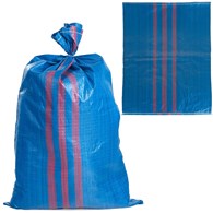 Woven polypropylene bag 65x105cm 50kg //Blue&red