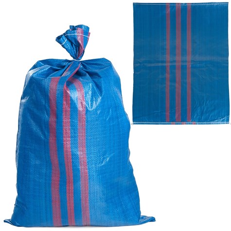 Woven polypropylene bag 65x105cm 50kg //Blue&red