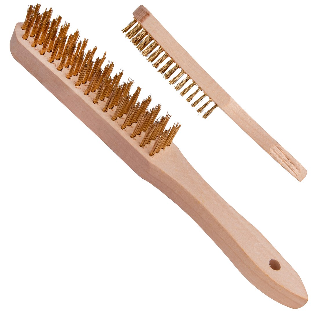 4-row wire brush rust removal (wooden handle)