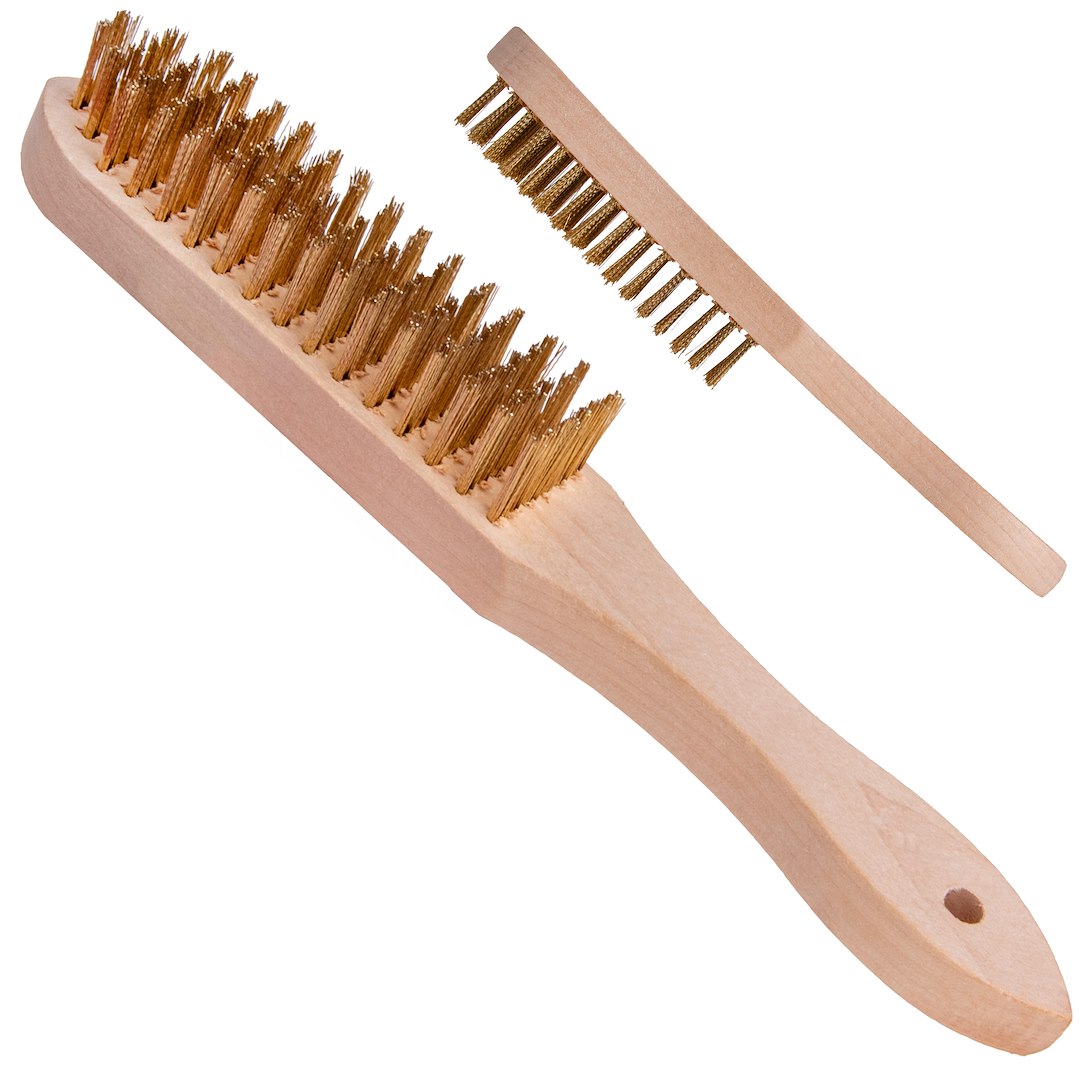 6-row wire brush rust removal (wooden handle)