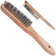 5-row wire brush rust removal (wooden handle)