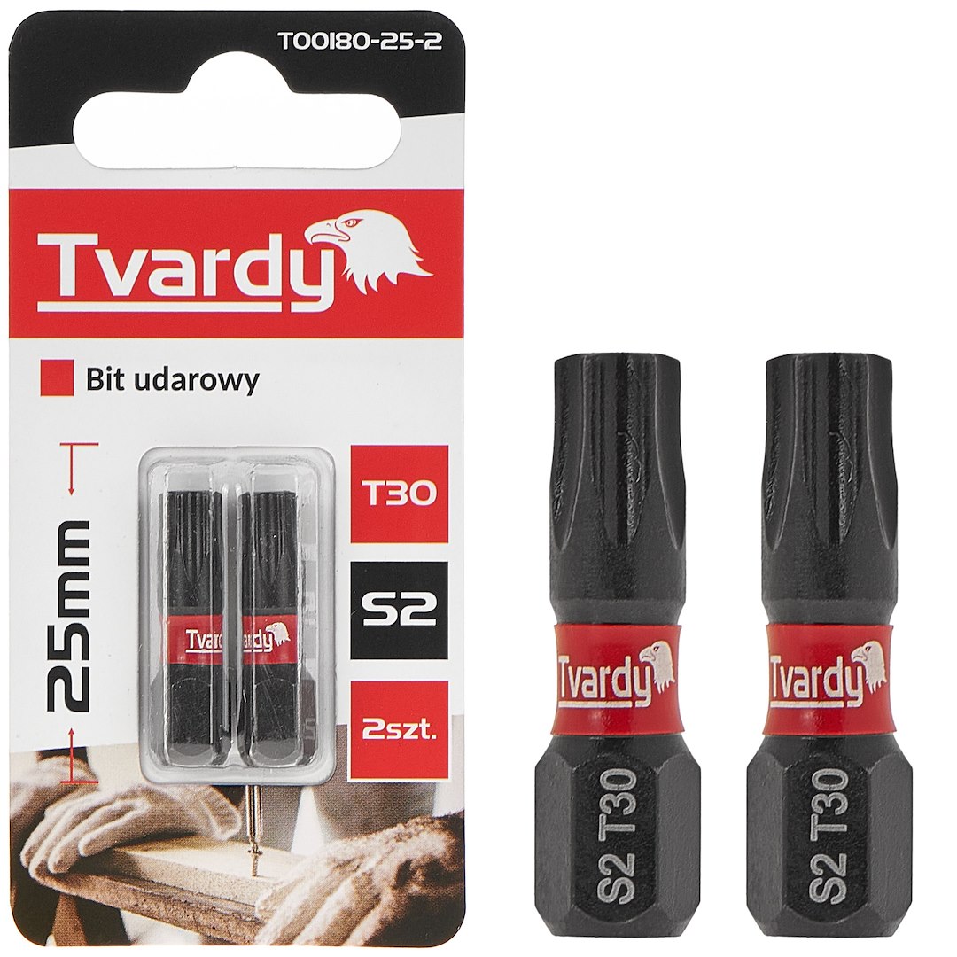 Trieciena skrūvgrieža uzgalis T30 25mm S2