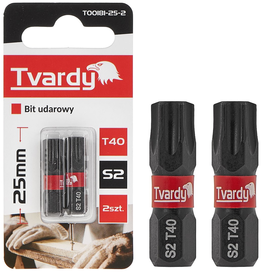 Trieciena skrūvgrieža uzgalis T40 25mm S2