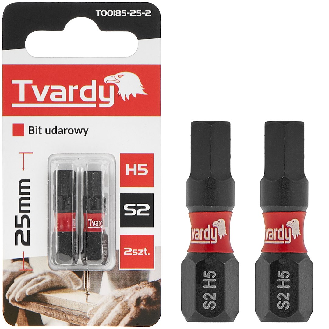 Trieciena skrūvgrieža uzgalis H5 25mm S2