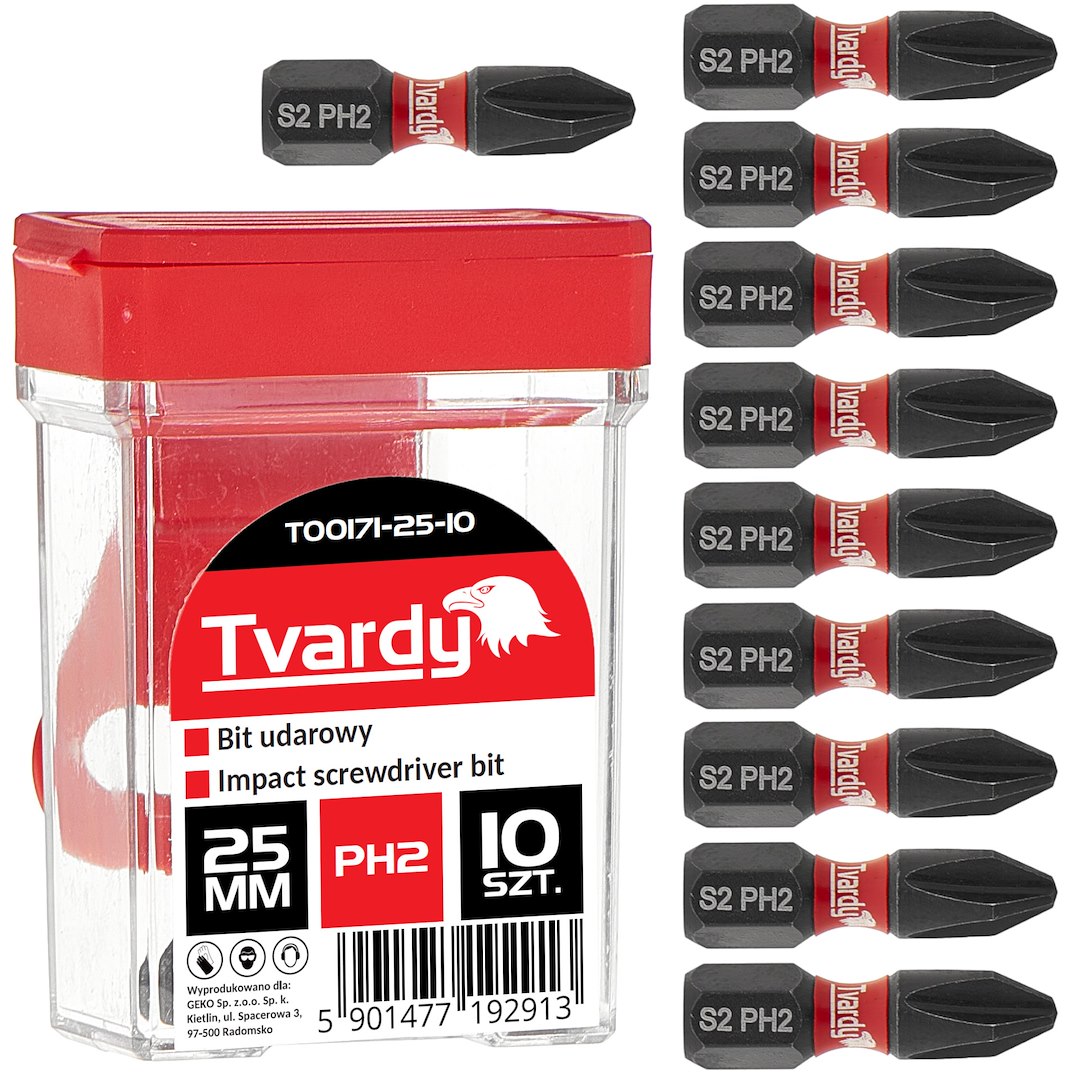 Trieciena skrūvgrieža uzgalis PH2 25mm S2 – kastīte