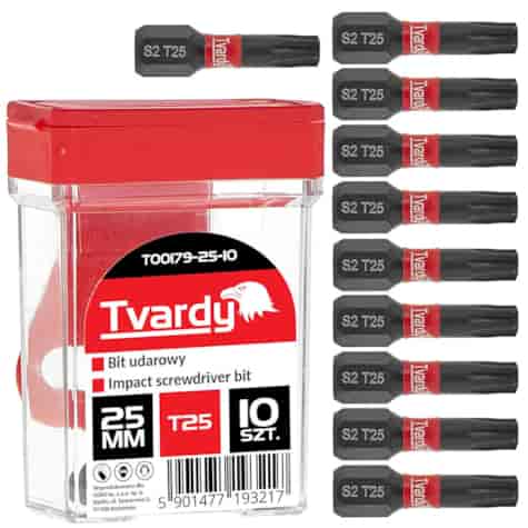 Bit udarowy T25 25mm S2 – box (10/100/1200)