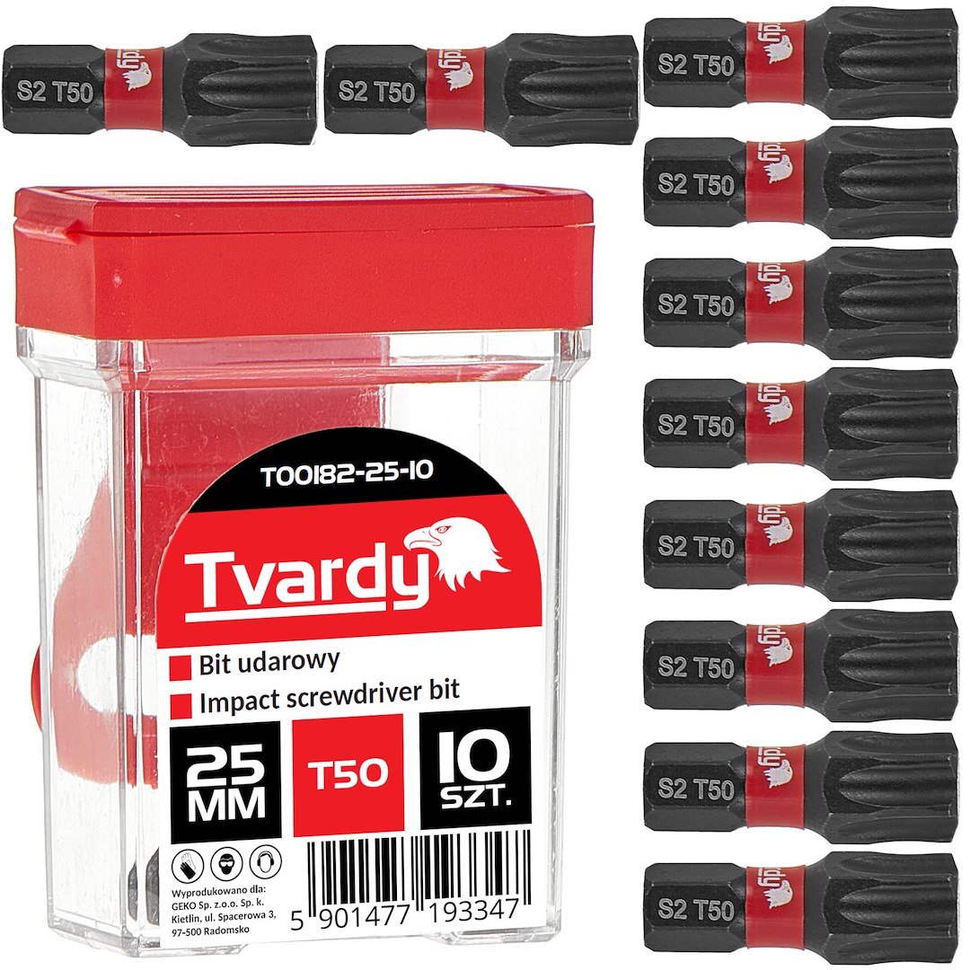 Trieciena skrūvgrieža uzgalis T50 25mm S2 – kastīte