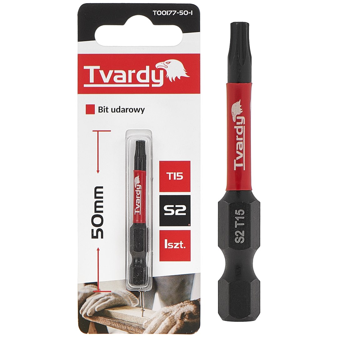 Trieciena skrūvgrieža uzgalis T15 50mm S2