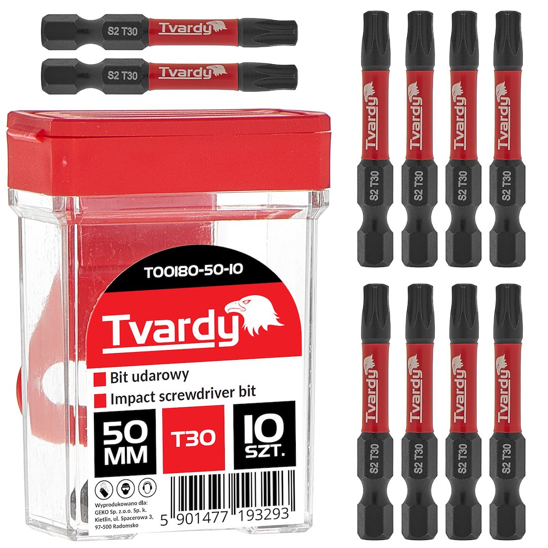 Trieciena skrūvgrieža uzgalis T30 50mm S2 – kastīte