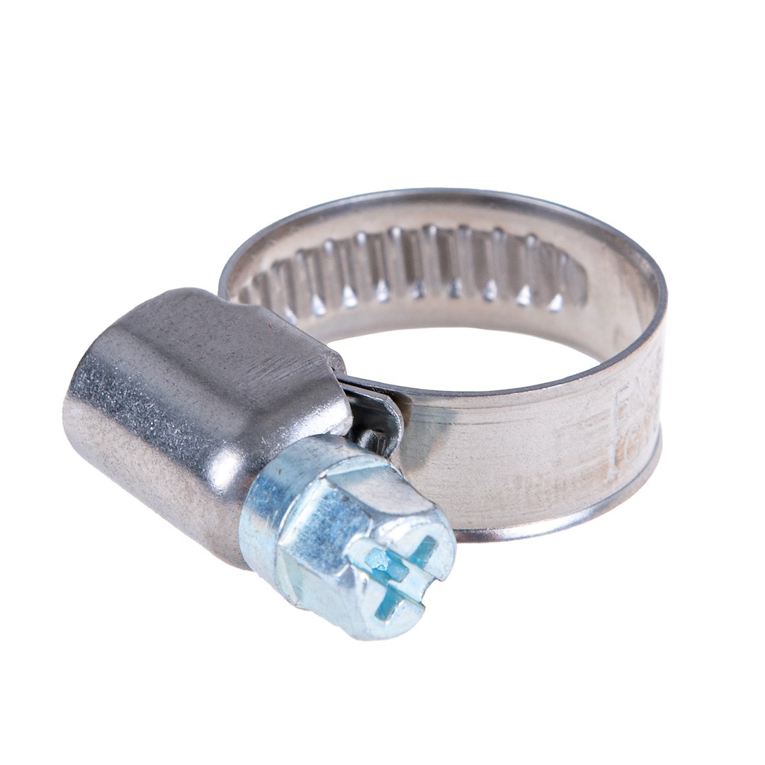 Hose clamp for gas connection sets