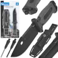 Nóż taktyczny 275/135mm z kaburą BLACK SURVIVAL SERIES (6/24)