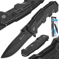 Tactical jack-knife 200/85mm with holster BLACK SURVIVAL SERIES