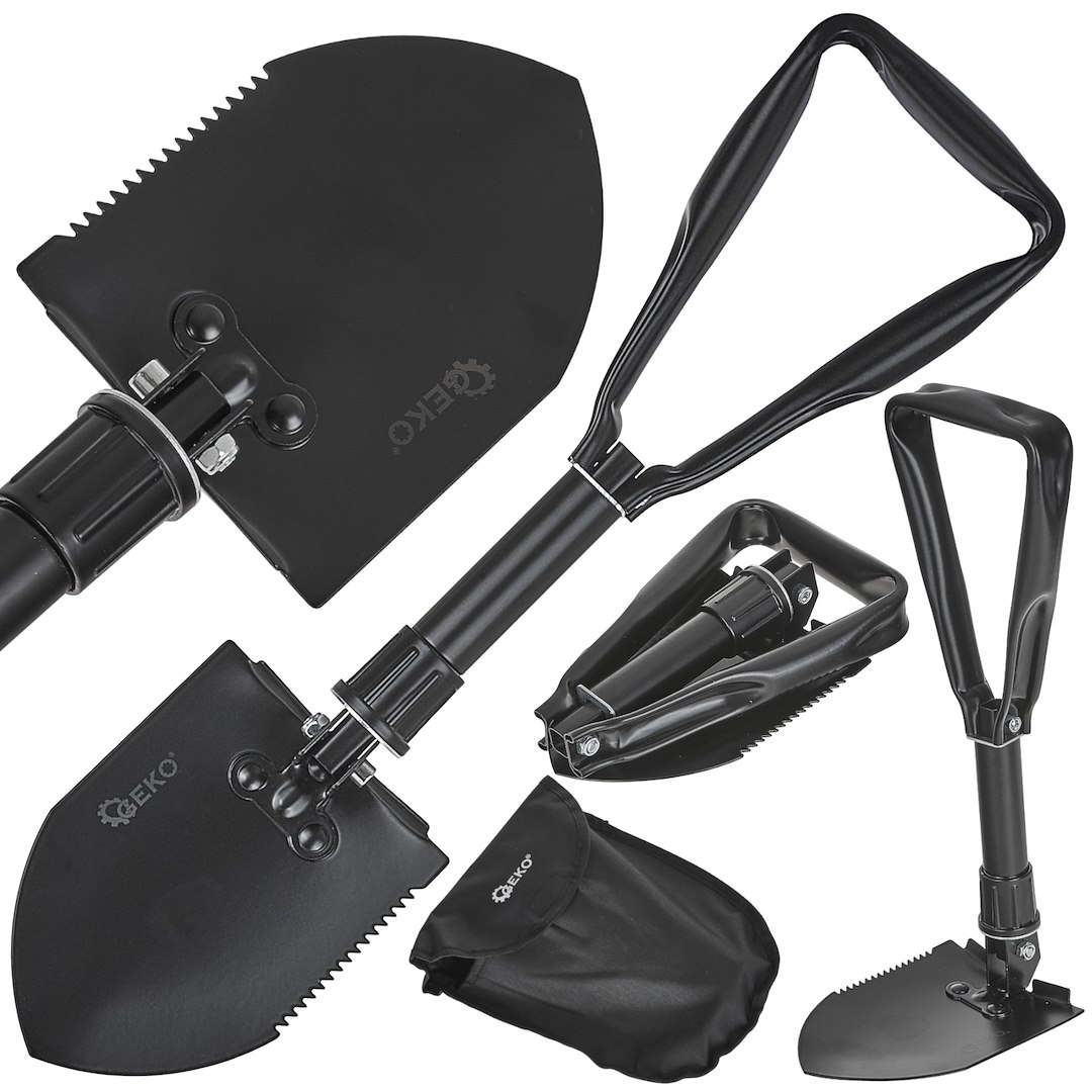 2in1 tactical folding shovel BLACK SURVIVAL SERIES