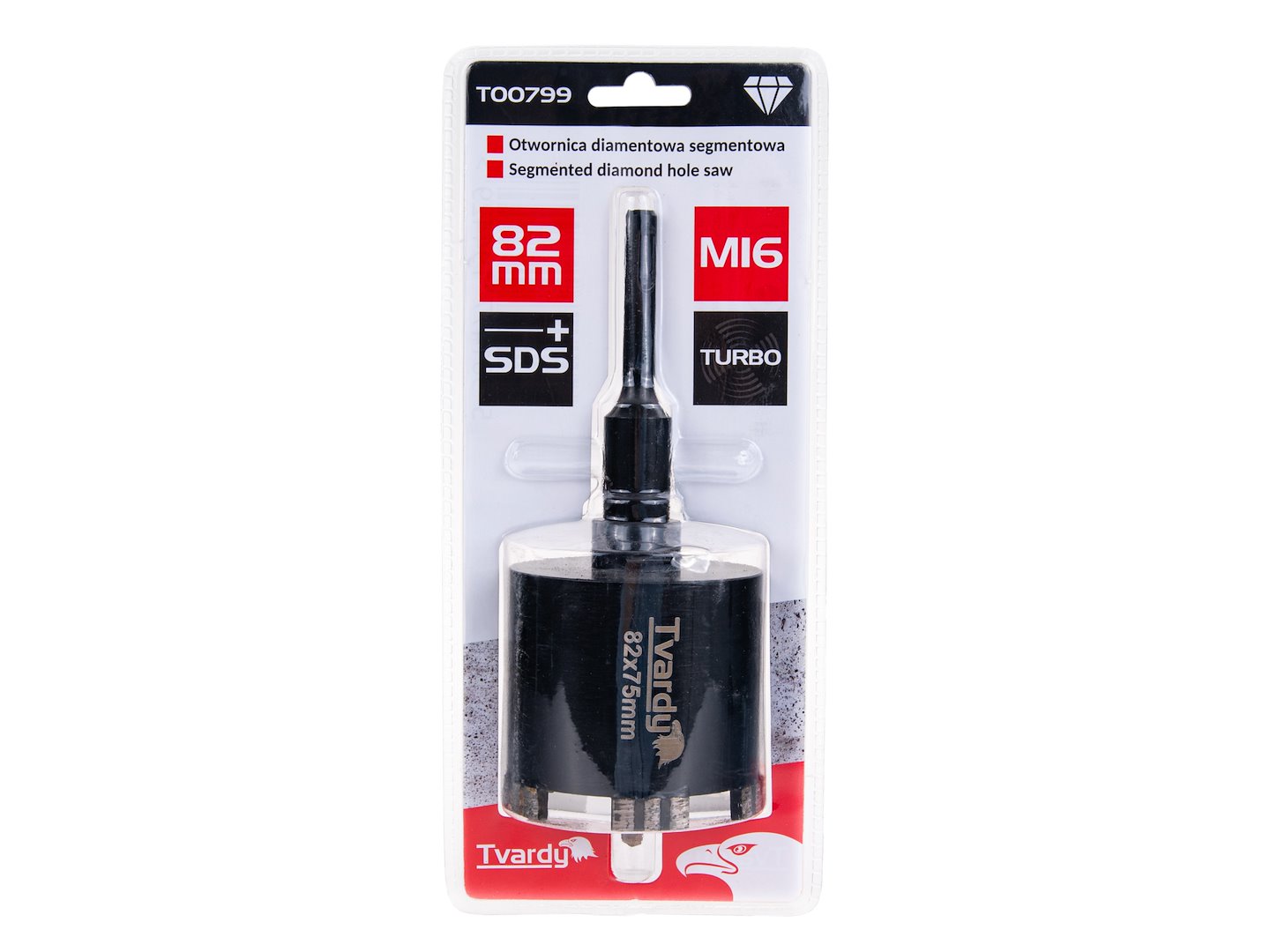 Otwornica diamentowa segmentowa turbo 82mm SDS Plus (20) 2