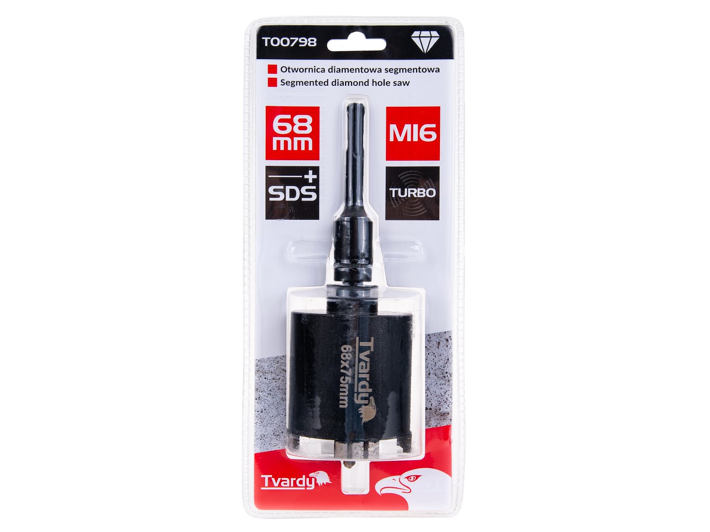 Otwornica diamentowa segmentowa turbo 68mm SDS Plus (20) 2
