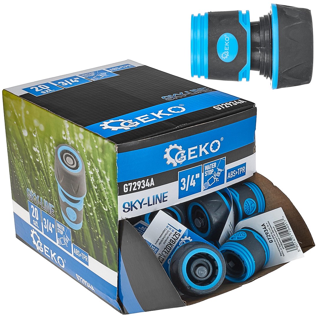 3/4" waterstop hose connector SKY-LINE series – display box