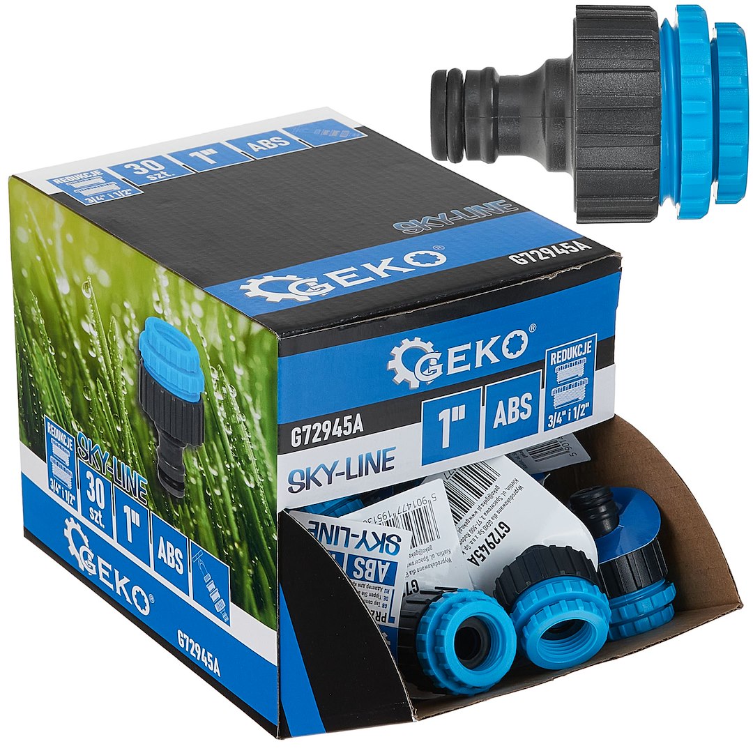 1" tap connector with 3/4" & 1/2" reducers SKY-LINE series – display box