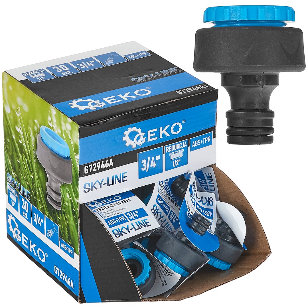 3/4" tap connector with 1/2" reducer SKY-LINE series – display box