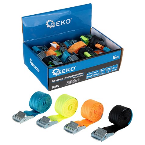 Pas mocujący z klamrą samozaciskową 25mmx2m 250kg (16/160)