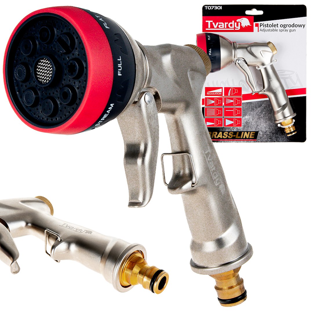 8-function adjustable spray gun BRASS-LINE series