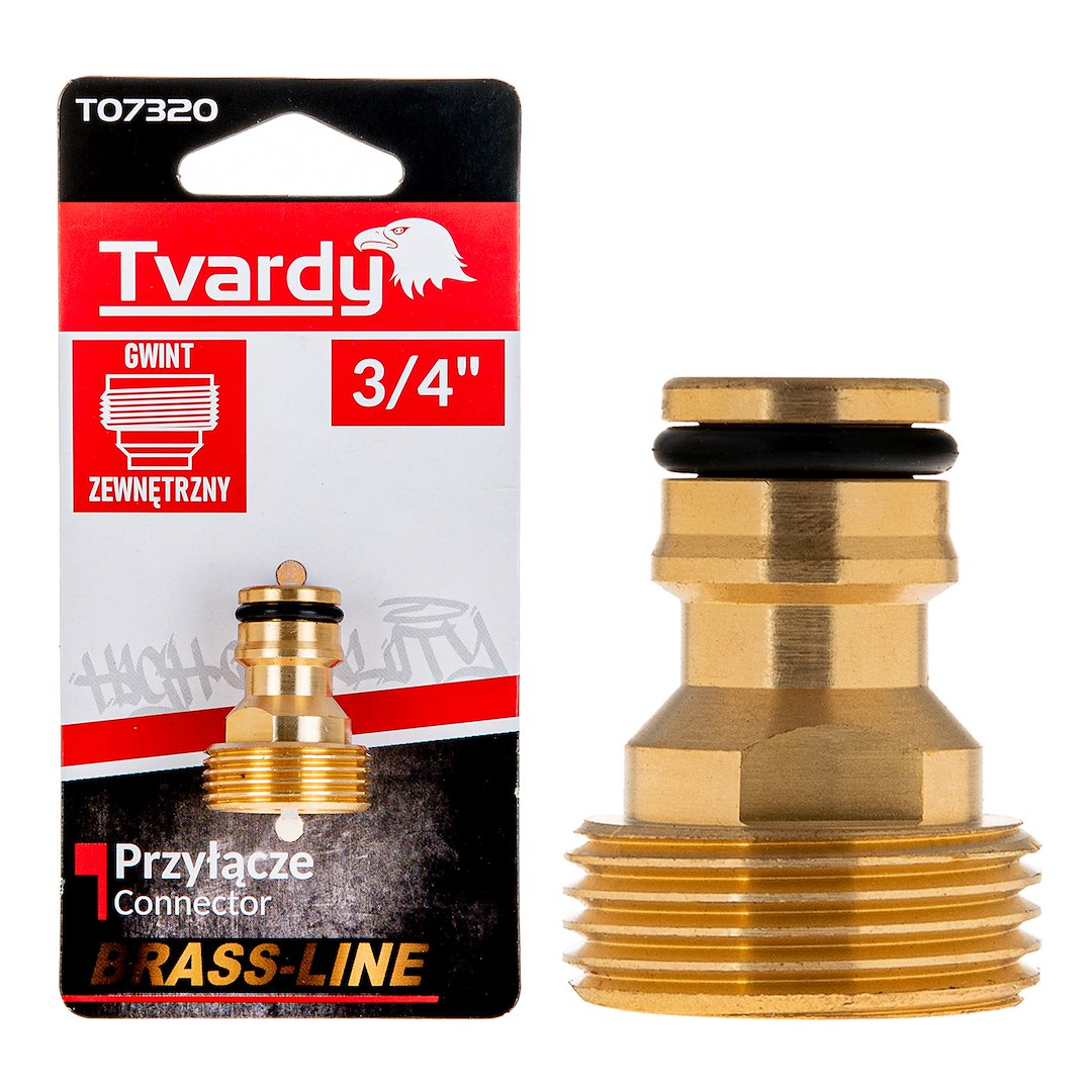 3/4" connector with a male thread BRASS-LINE series