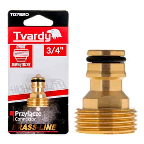 Przyłącze z gwintem zewnętrznym 3/4  BRASS-LINE (10/80)