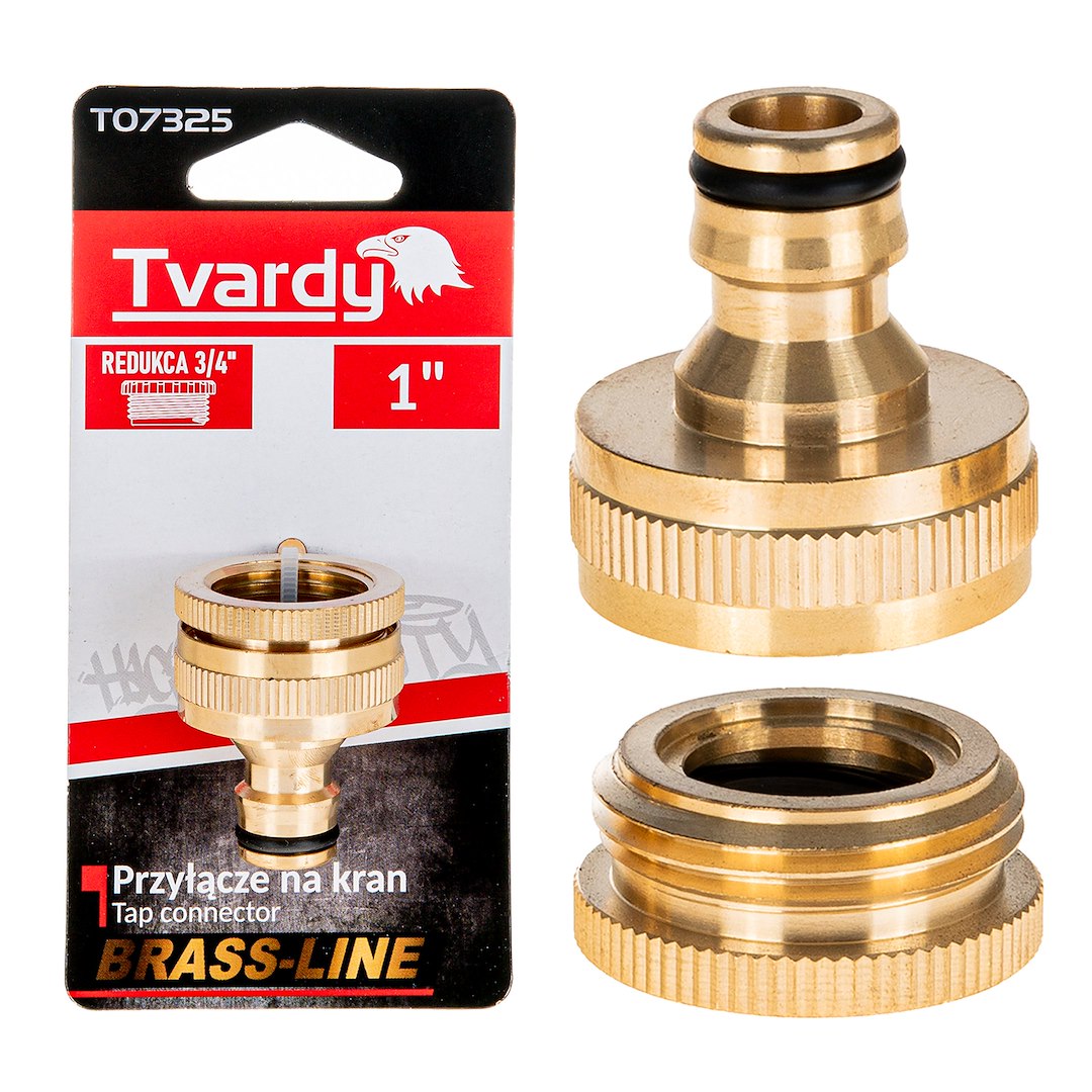 1" tap connector with 3/4" reducer BRASS-LINE series