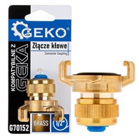 Brass connector compatible with GEKA connector – for 1/2  hose