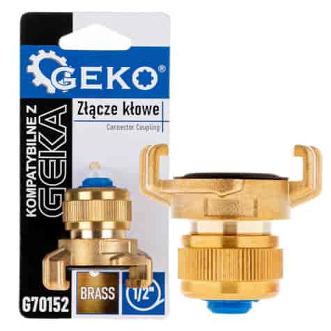 Brass connector compatible with GEKA connector – for 1/2  hose