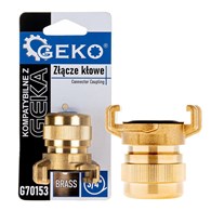 Brass connector compatible with GEKA connector – for 3/4  hose