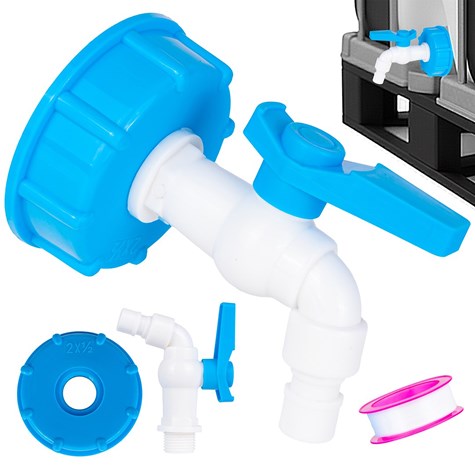 IBC set - S60x6 adaptor + 1/2'' tap