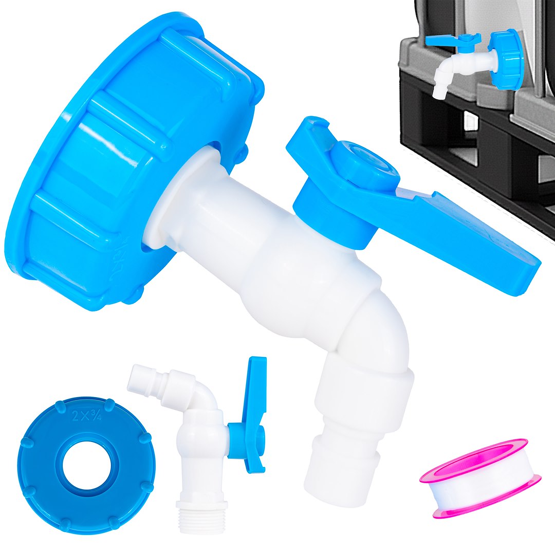 IBC set - S60x6 adaptor + 3/4'' tap