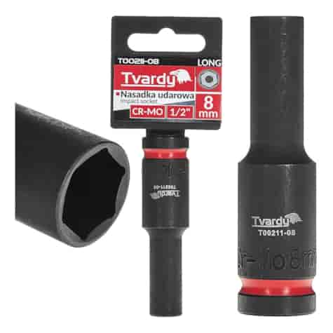 Deep impact socket  1/2  6PT 8mm CR-MO