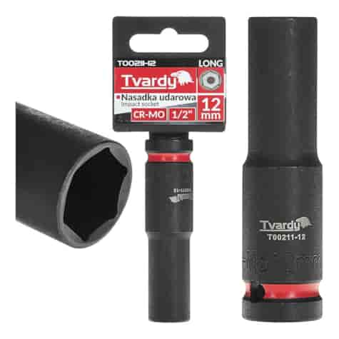Deep impact socket  1/2  6PT 12mm CR-MO