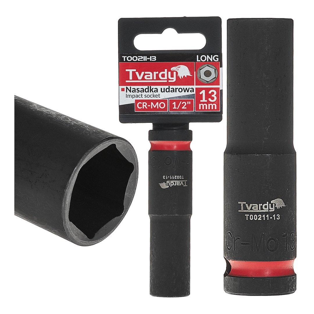 Deep impact socket  1/2  6PT 13mm CR-MO