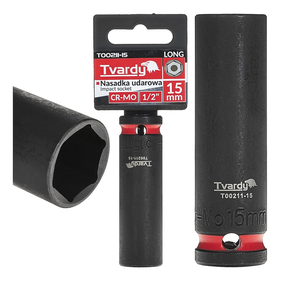 Deep impact socket  1/2  6PT 15mm CR-MO