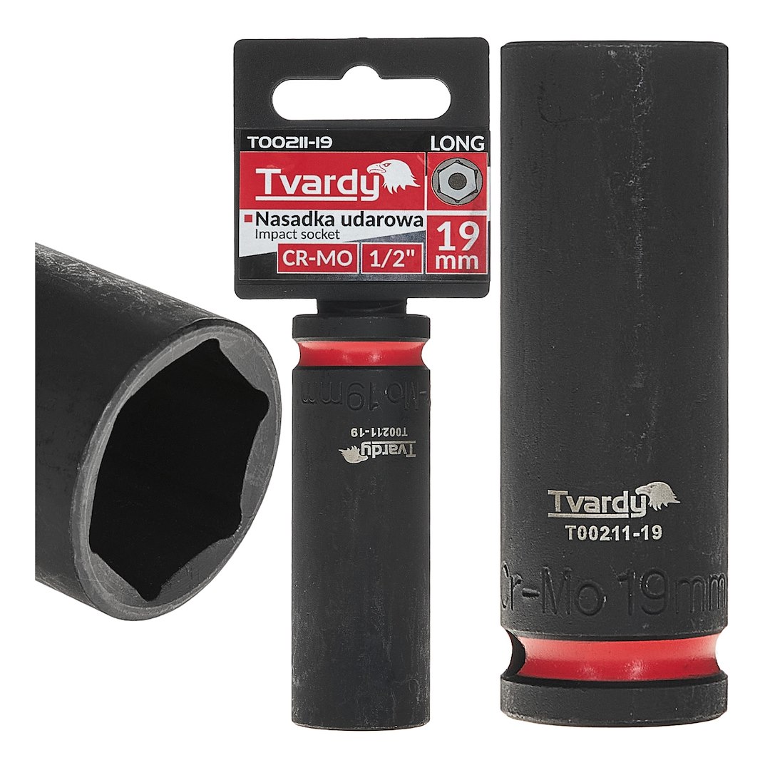 Deep impact socket  1/2  6PT 19mm CR-MO